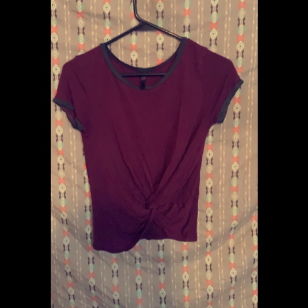 Burgundy Crop Top